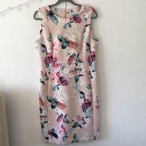 Calvin Klein pink floral dress